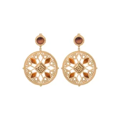 Atria clip-on earrings - tortoiseshell