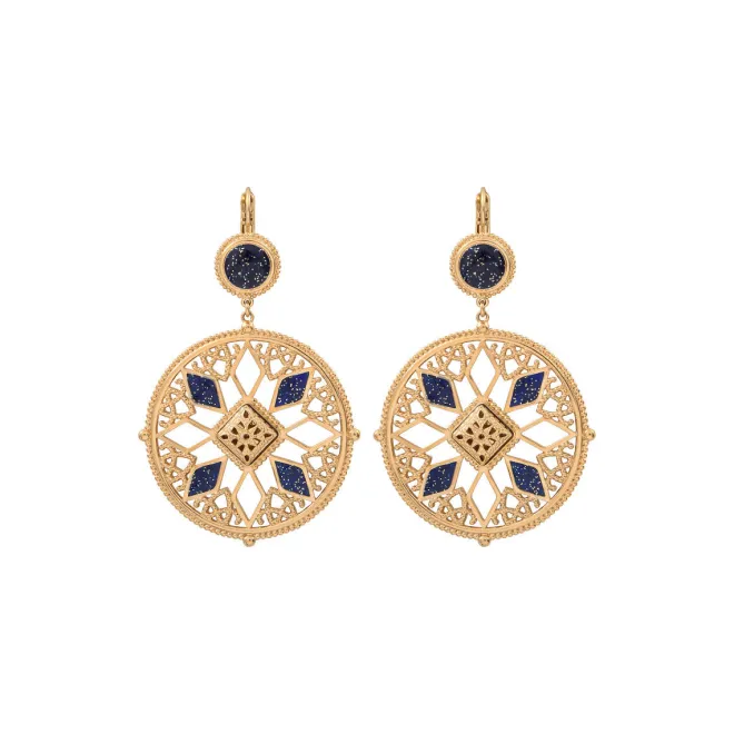 Atria sleeper earrings - blue