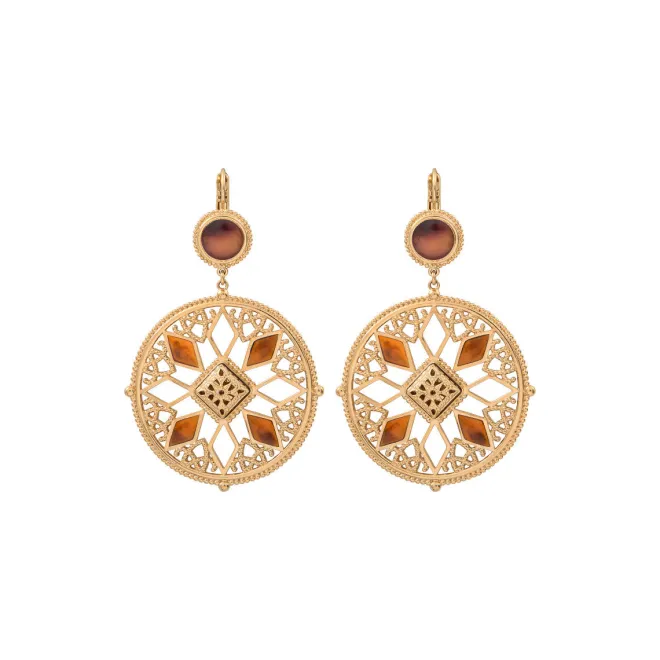 Atria sleeper earrings - tortoiseshell