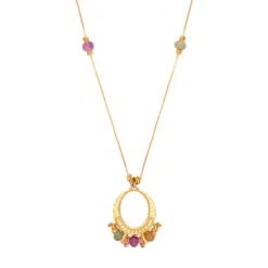 Avola adjustable long necklace - multicoloured