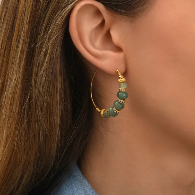 Avola hoop earrings - blue