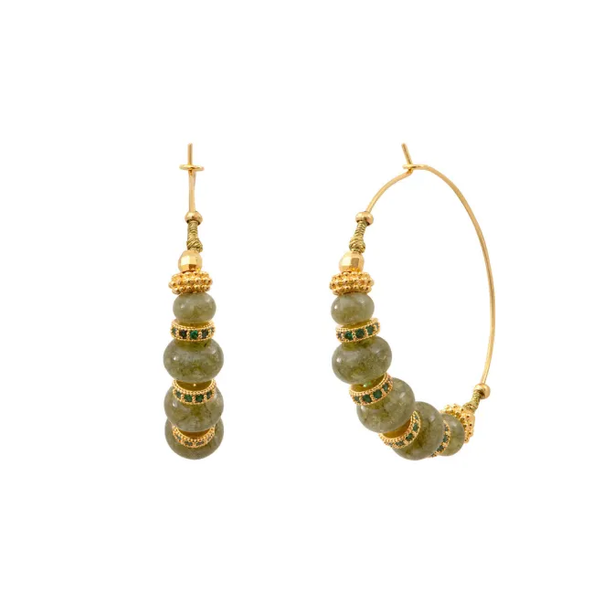Avola hoop earrings - green