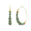 Avola maxi hoop earrings - blue