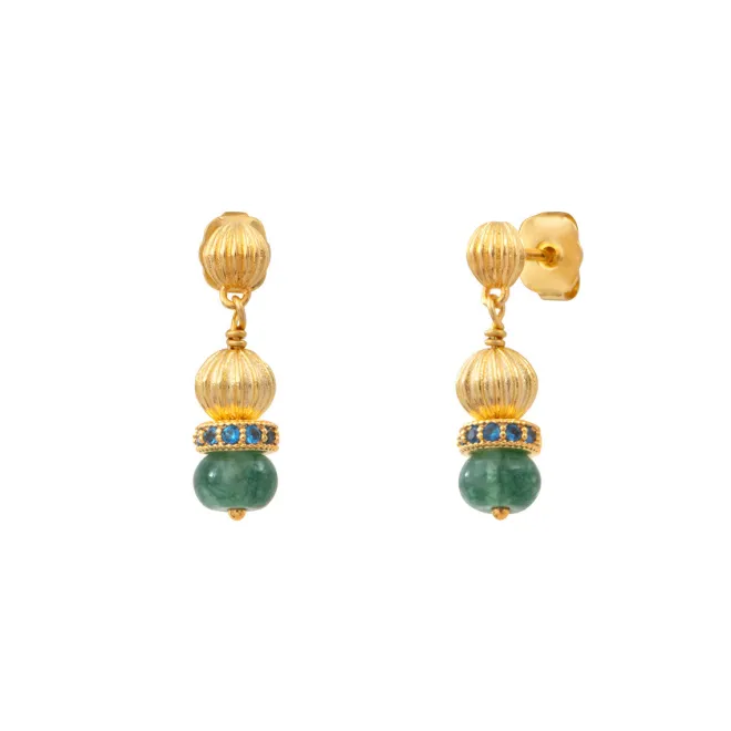 Avola pierced earrings - blue