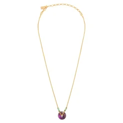 Babylon Adjustable Pendant Necklace - Purple