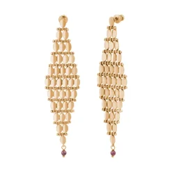 Babylon graphic stud earrings - gold