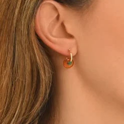 Babylon hoop earrings - orange