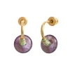 Babylon hoop earrings - violet