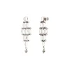 Babylon pierced post drop earrings - silver