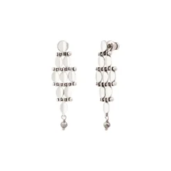 Babylon pierced post drop earrings - silver