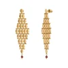 Babylon pierced post mesh earrings - gold