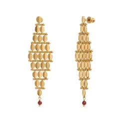 Babylon pierced post mesh earrings - gold