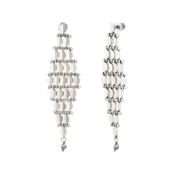 Babylon pierced stud earrings - silver