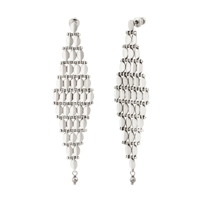 Babylon pierced stud earrings - grey