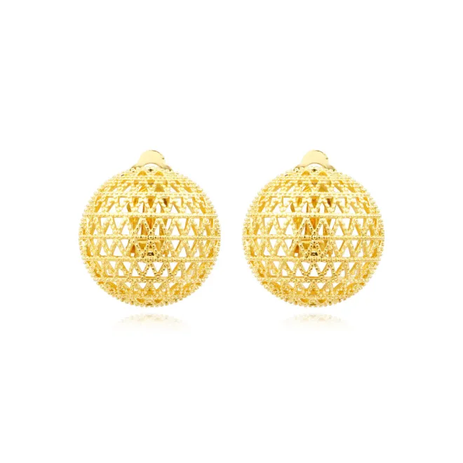 Betty clip-on earrings - gold