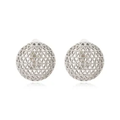 Betty clip-on earrings - silver
