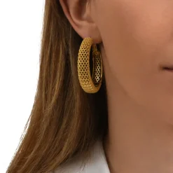 Betty hoop earrings - gold