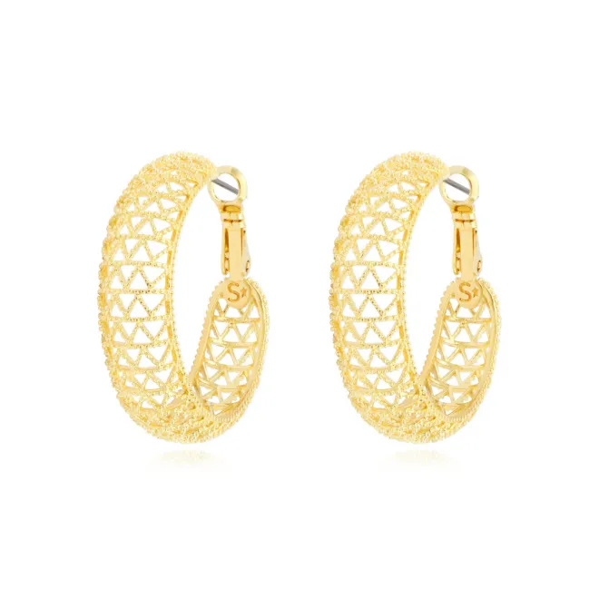 Betty hoop earrings - gold