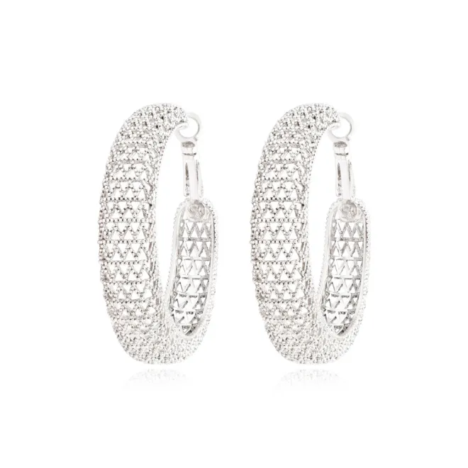Betty hoop earrings - silver