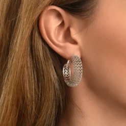 Betty hoop earrings - silver