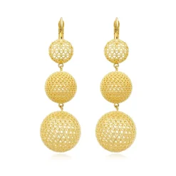 Betty long sleeper earrings - gold