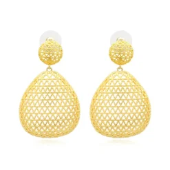 Betty pierced drop earrings - gold