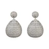 Betty pierced drop earrings - silver