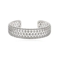 Betty Thin Cuff Bracelet - Silver