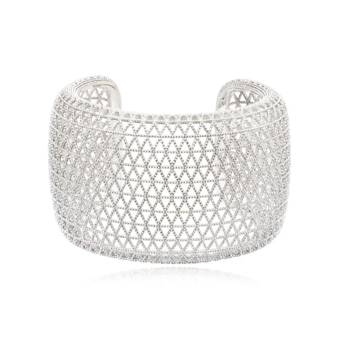 Betty wide cuff bracelet - silver