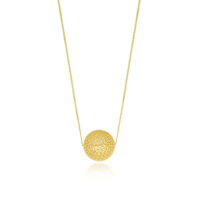 Betty Wide Pendant Necklace - Gold