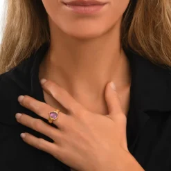 Byzance adjustable ring – purple