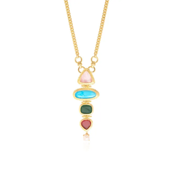 Byzance long necklace – multicoloured