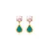 Byzance pierced stud earrings – blue