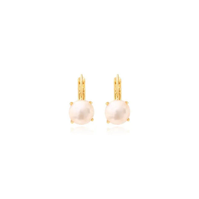 Byzance sleeper earrings – pearl