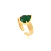 Byzantium adjustable ring – green