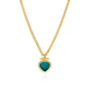 Byzantium pear pendant necklace – blue