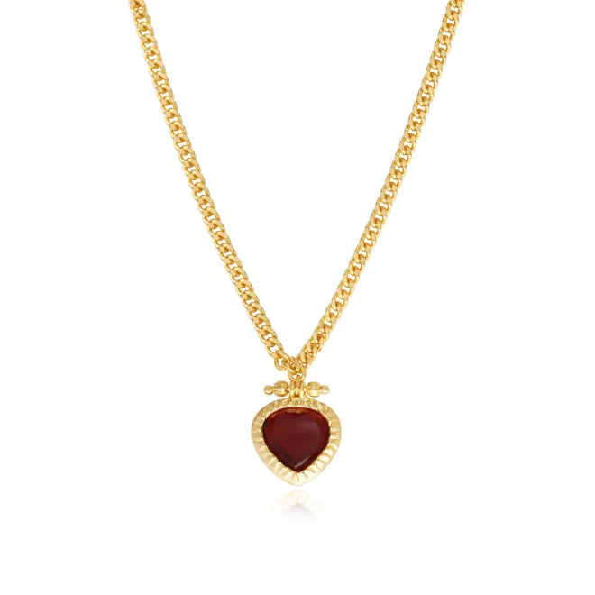 Byzantium pendant necklace – red