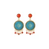 Capraia fine stud earrings - turquoise