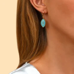 Capraia hoop earrings - turquoise