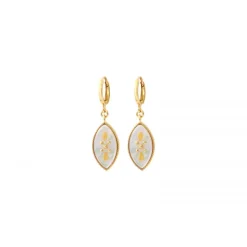 Capraia hoop earrings - white
