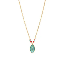 Capraia mid-length necklace - turquoise