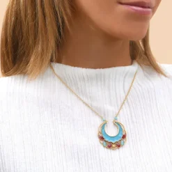 Capraia pendant necklace - turquoise