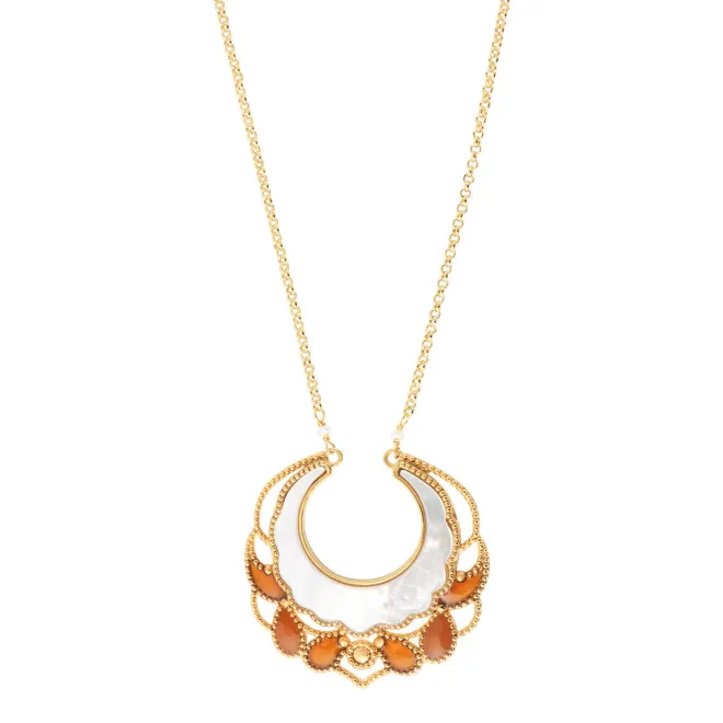 Capraia pendant necklace - white