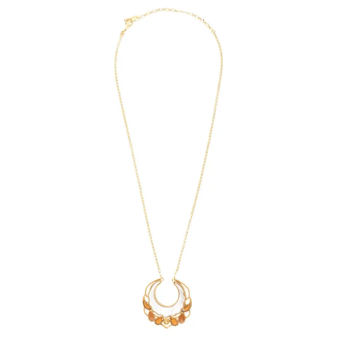 Capraia pendant necklace - white