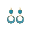 Capraia sleeper earrings - turquoise