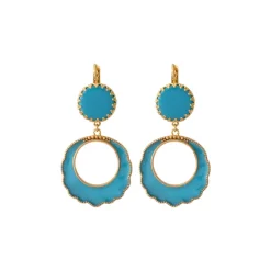 Capraia sleeper earrings - turquoise
