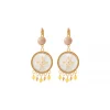 Capraia thin sleeper earrings - white
