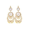 Capraia wide sleeper earrings - white