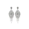 Chiara baroque stud earrings - silver