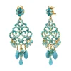 Chiara dangle stud earrings - turquoise